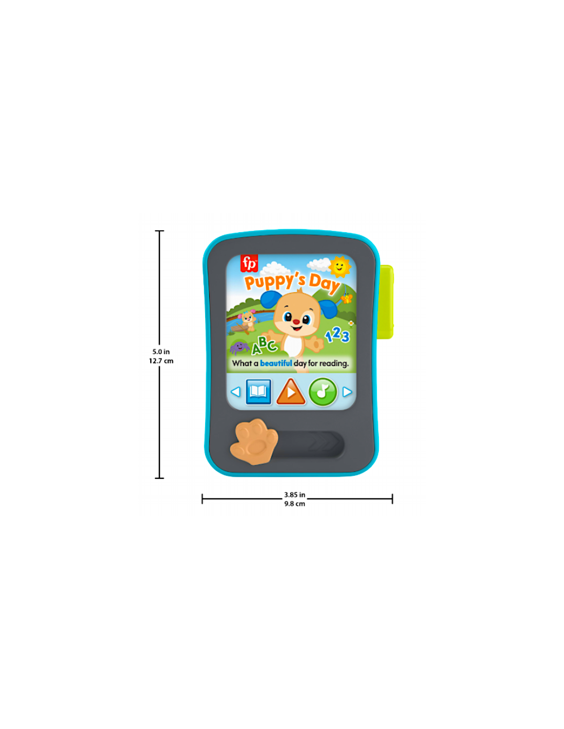 Fisher-Price – Tablet delle Storie Cagnolino Ridi e Impara, Giocattolo Educativo Multilingue 6+ mesi