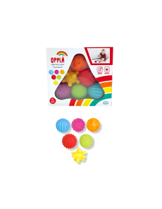 OPPLA SET 6 PALLINE GIOCA E MORDI