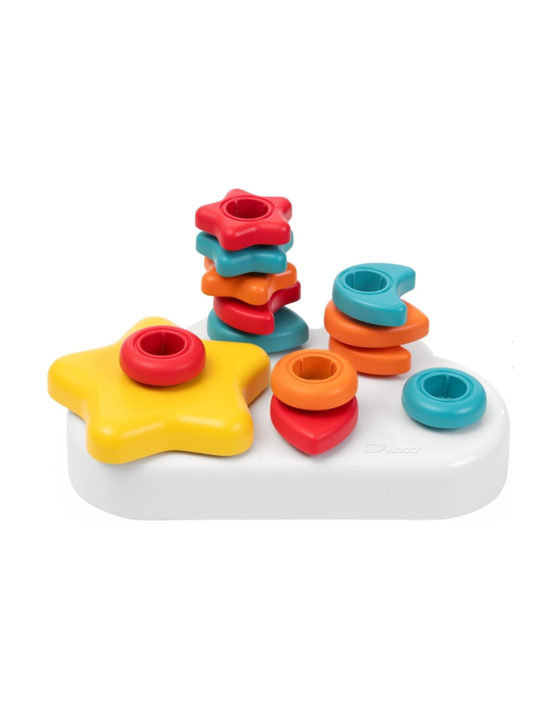 Chicco Nuvola 2in1 – Gioco Educativo Montessori con Forme, Colori e Bottoncini