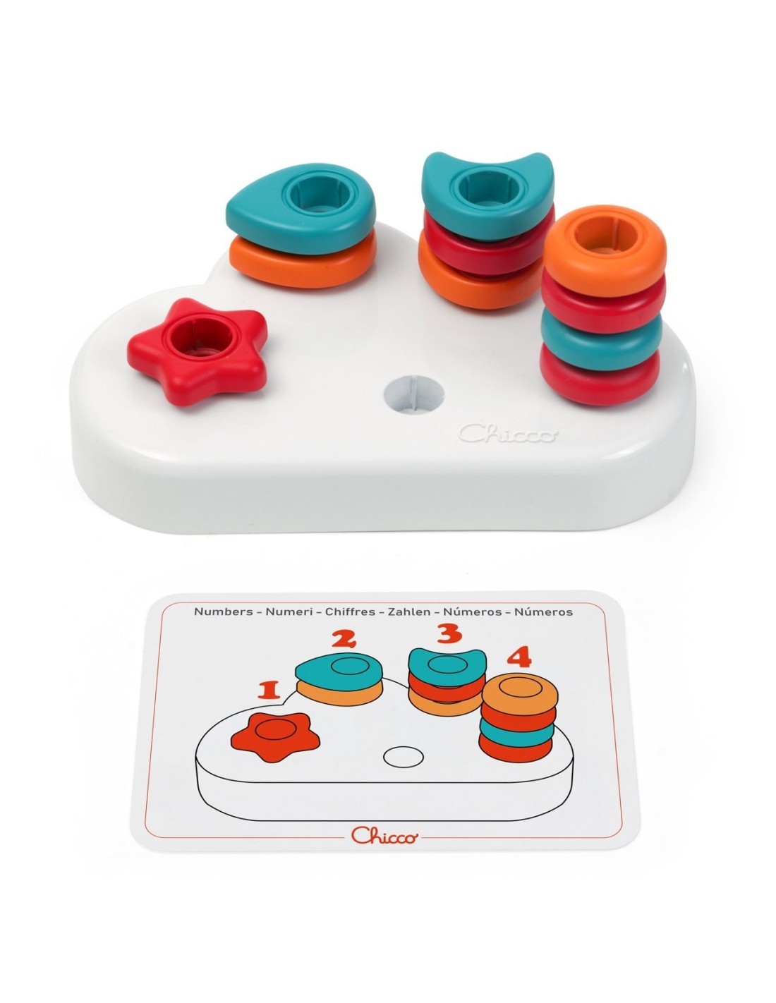 Chicco Nuvola 2in1 – Gioco Educativo Montessori con Forme, Colori e Bottoncini