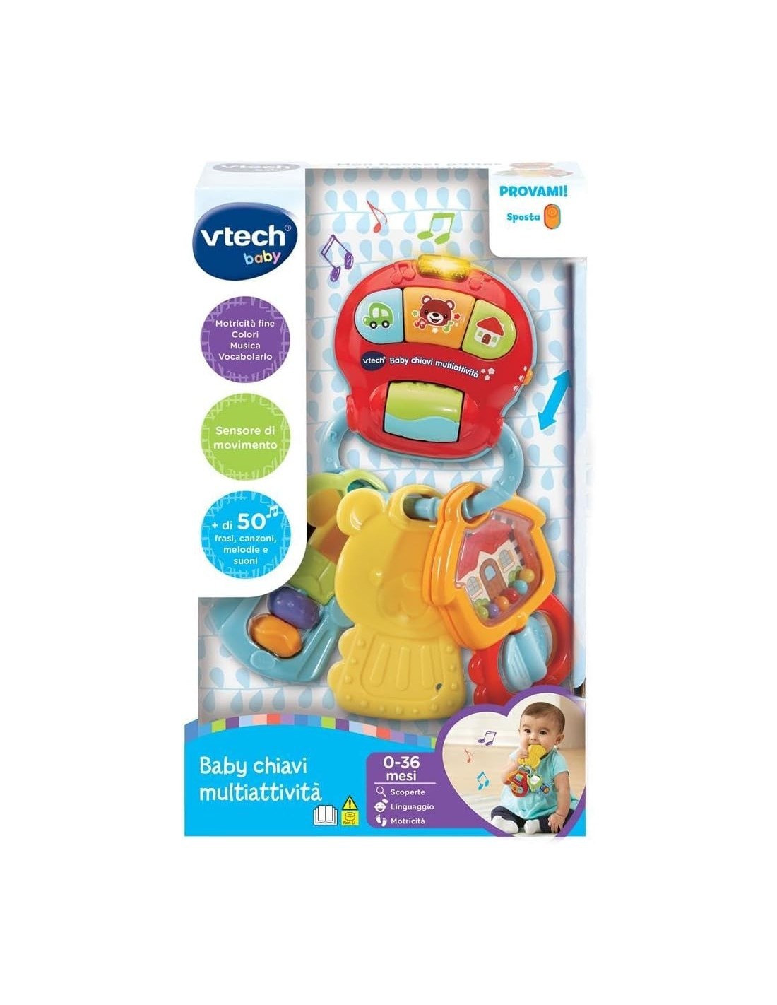 VTech Le Mie Prime Chiavi 3 in 1 - Sonaglino Interattivo per Neonati 0-36 Mesi