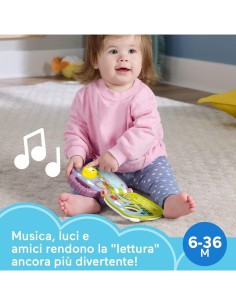 Fisher-Price – Il Libro delle Canzoncine della Scimmietta Viola, Giocattolo Musicale Interattivo 6+ mesi