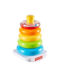FISHER-PRICE GKD51 PIRAMIDE 5 ANELLI COLORATI CON BASE OSCILLANTE, GIOCATTOLO EDUCATIVO 6+ MESI 2