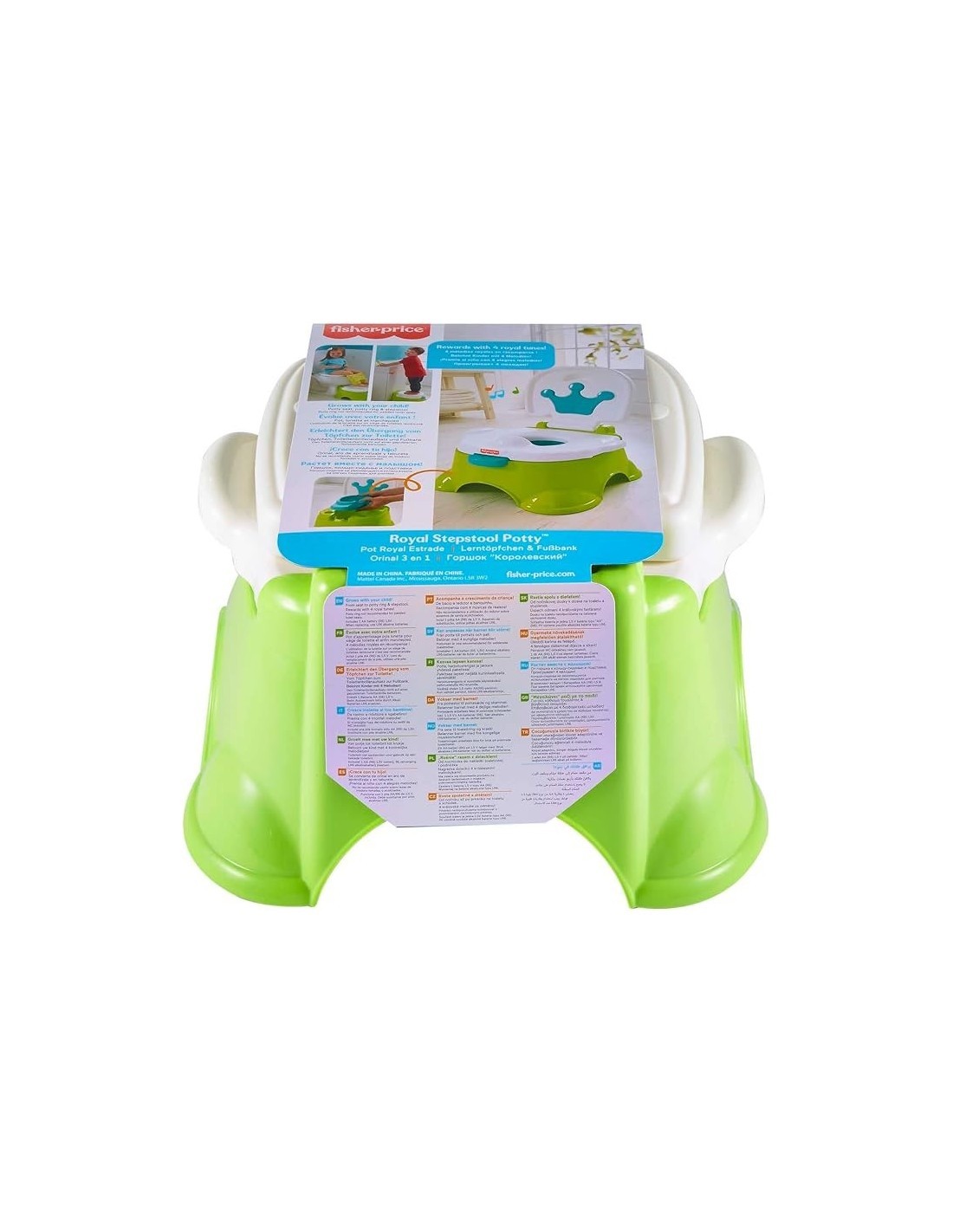 FISHER-PRICE HPY93 VASINO SGABELLINO DEL RE 2-IN-1 CON MUSICA E SCHIENALE