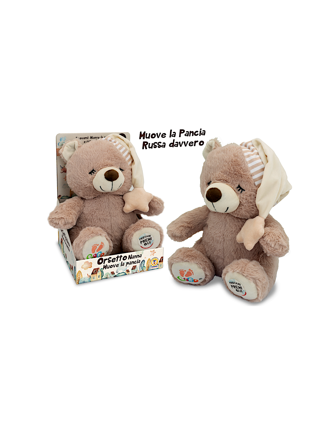 GOGO - ORSETTO NINNA NANNA 25CM MUSICA E MOVIMENTO DEL PANCINO