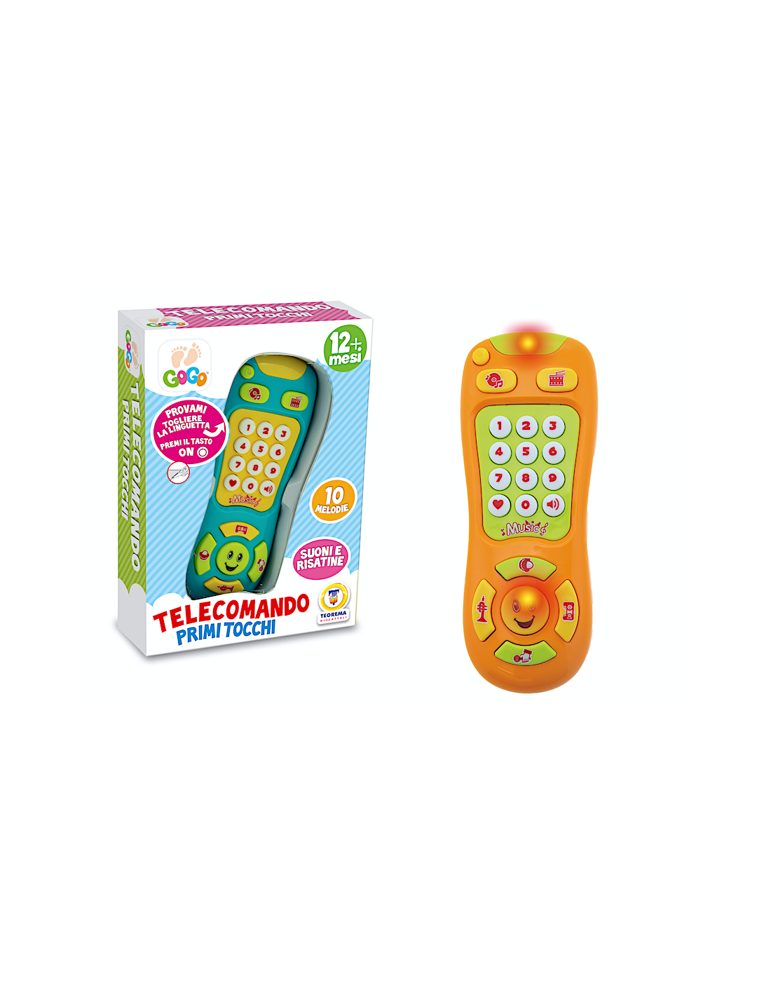 GOGO - TELECOMANDO PRIMI TOCCHI LUCI E SUONI ASSORTITO GIOCATTOLO + 12 MESI