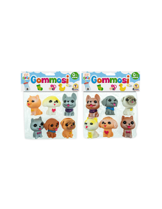 GOGO - CANI GOMMOSI GIOCATTOLO ASSORTITO CONF 6 PEZZI