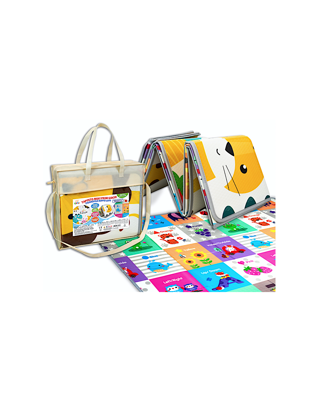 GOGO - TAPPETONE DOUBLE FACE 180X200CM PIEGHEVOLE