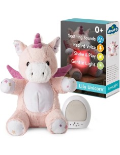 CLOUD B 7702-UC, LILY UNICORNO ROSA, LUCE NOTTURNA PELUCHE, LAMPADA PER BAMBINI, VEGLIA NOTTURNA SOFFUSA 2