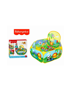 BOX ATTIVITA' CON 25 PALLINE COLORATE FISCHER PRICE, GIOCO PER BAMBINI + 3 MESI