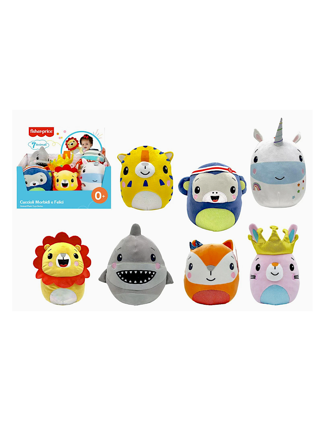 CUCCIOLI MORBIDI E FELICI PELUCHE SOFT 28CM 7 ANIMALI ASSORTITO FP FPRFM000