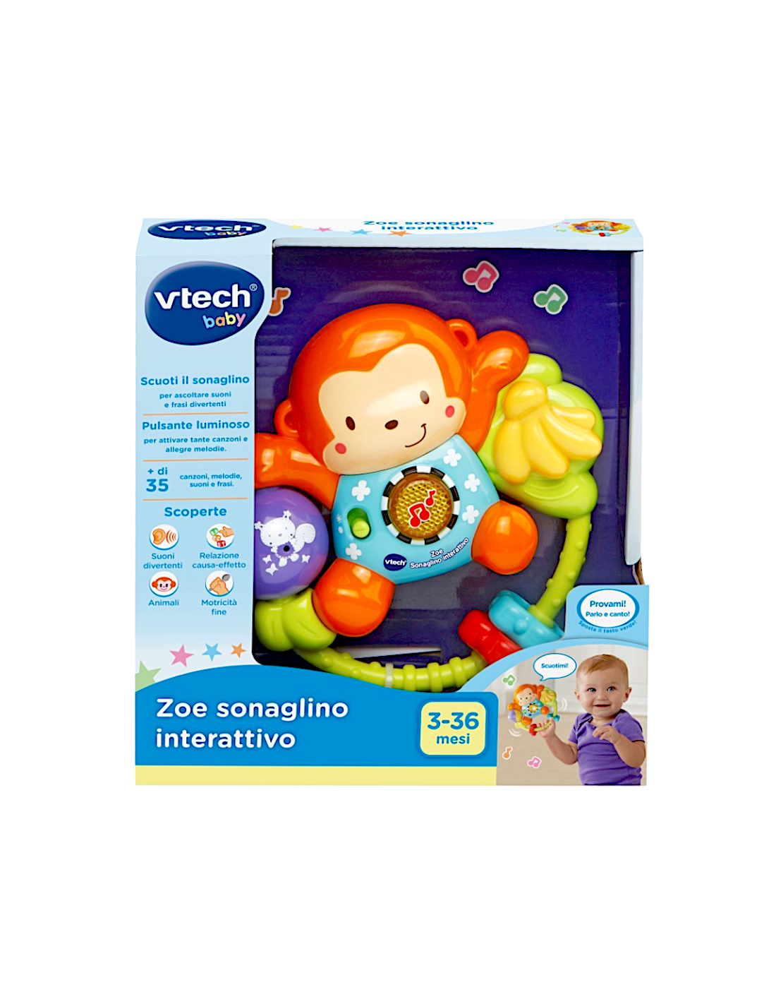 VTech Zoe Sonaglino Interattivo - Gioco per Neonati 3-36 Mesi