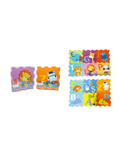 MATTONELLE PUZZLE, SET 6 PEZZI, TAPPETO MORBIDO, COLORI ASSORTITI, GIOCO EDUCATIVO, BAMBINI 10M+