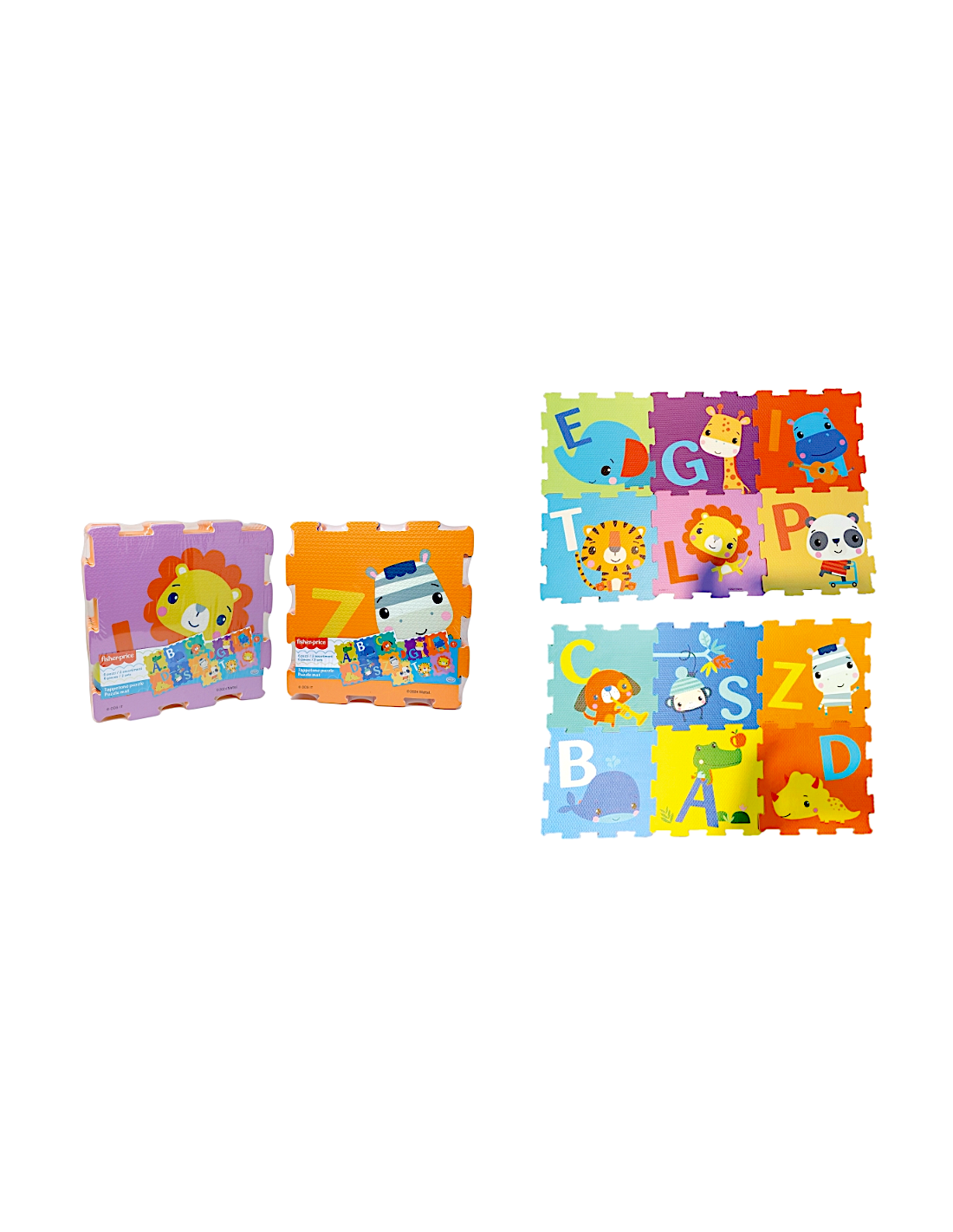 MATTONELLE PUZZLE, SET 6 PEZZI, TAPPETO MORBIDO, COLORI ASSORTITI, GIOCO EDUCATIVO, BAMBINI 10M+