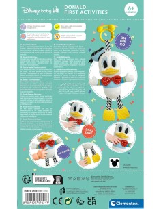 PAPERINO PELUCHE ATTIVITÀ, DISNEY BABY, CLEMENTONI, PUPAZZO PRIMA INFANZIA, GIOCO PASSEGGINO, MASSAGGIAGENGIVE, 6+ MESI