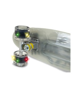 TEOSPORT - SKATEBOARD PORTATA 100KG GLOW IN THE DARK CON RUOTE  ED ATTACCO IN METALLO 2
