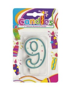 CANDELA 63409 NUMERALE 9 MULTICOLOR su TreG Ingrosso