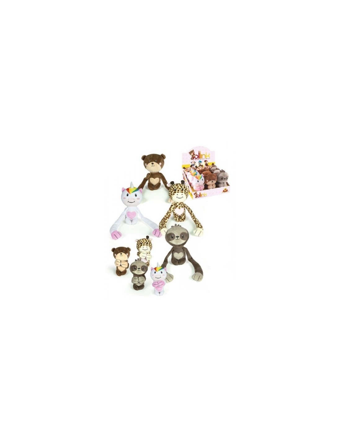 PELUCHE 24379 LOLLINK ANIMALI ASSORT su TreG Ingrosso
