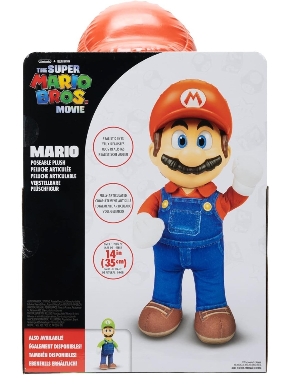SUPERMARIO 417264 MARIO PELUCHE 38CM ARTICOLATO su TreG Ingrosso