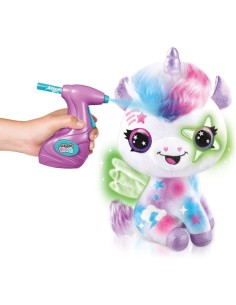 Rocco Giocattoli, Airbrush Plush Unicorno, Unicorno Brilla al Buio, Colorare e Personalizzare 2