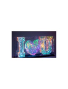 SCRITTA 13460004 ILOVEU 54X14X28CM CON LUCI LED