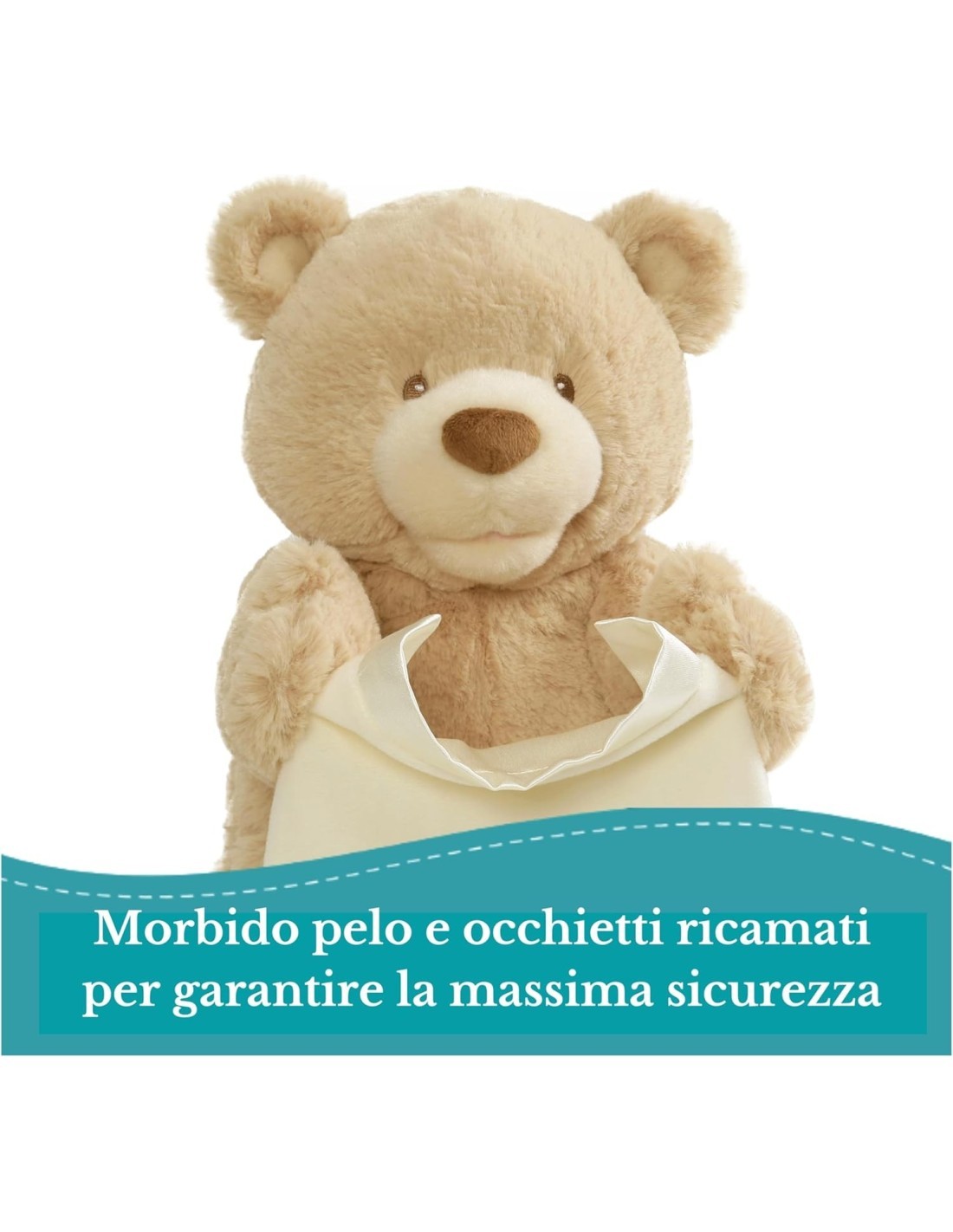 Gund Momo Orsetto Interattivo Parlante 30 cm – Peluche Cucù in Bianco