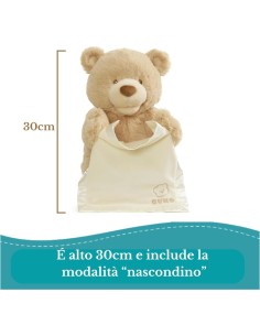 Gund Momo Orsetto Interattivo Parlante 30 cm – Peluche Cucù in Bianco