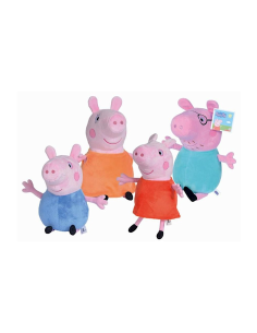PEPPA PIG, PERSONAGGI 4 ASSORTITI, PEPPA, GEORGE, MAMMA E PAPÀ, 20-26 CM