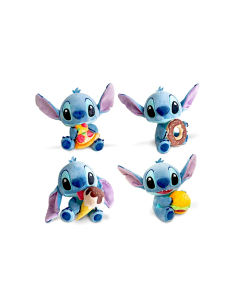 STITCH PELUCHE 25CM CON CIBO, ASSORTITO