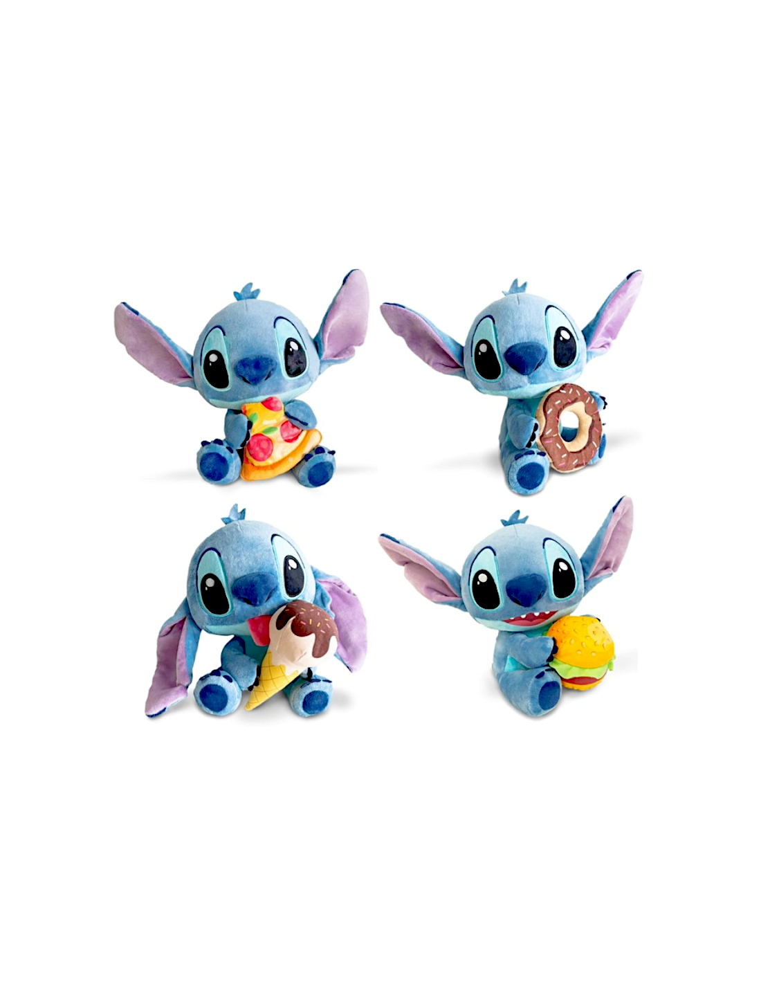 STITCH PELUCHE 25CM CON CIBO, ASSORTITO