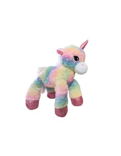NICE GOOD - UNICORNO SOFFICE RAINBOW 50CM, PELUCHE MORBIDO, COLORATO, GIOCATTOLO BAMBINI