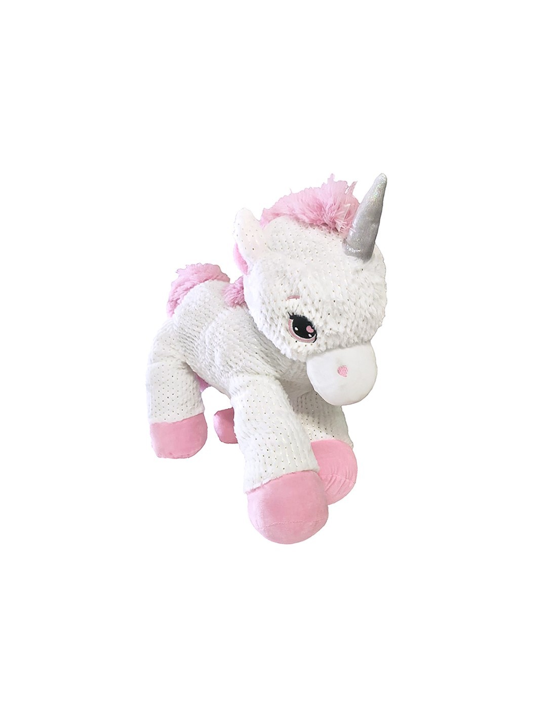NICE GOOD - UNICORNO SOFFICE BIANCO 50CM, PELUCHE MORBIDO, ELEGANTE, GIOCATTOLO BAMBINI