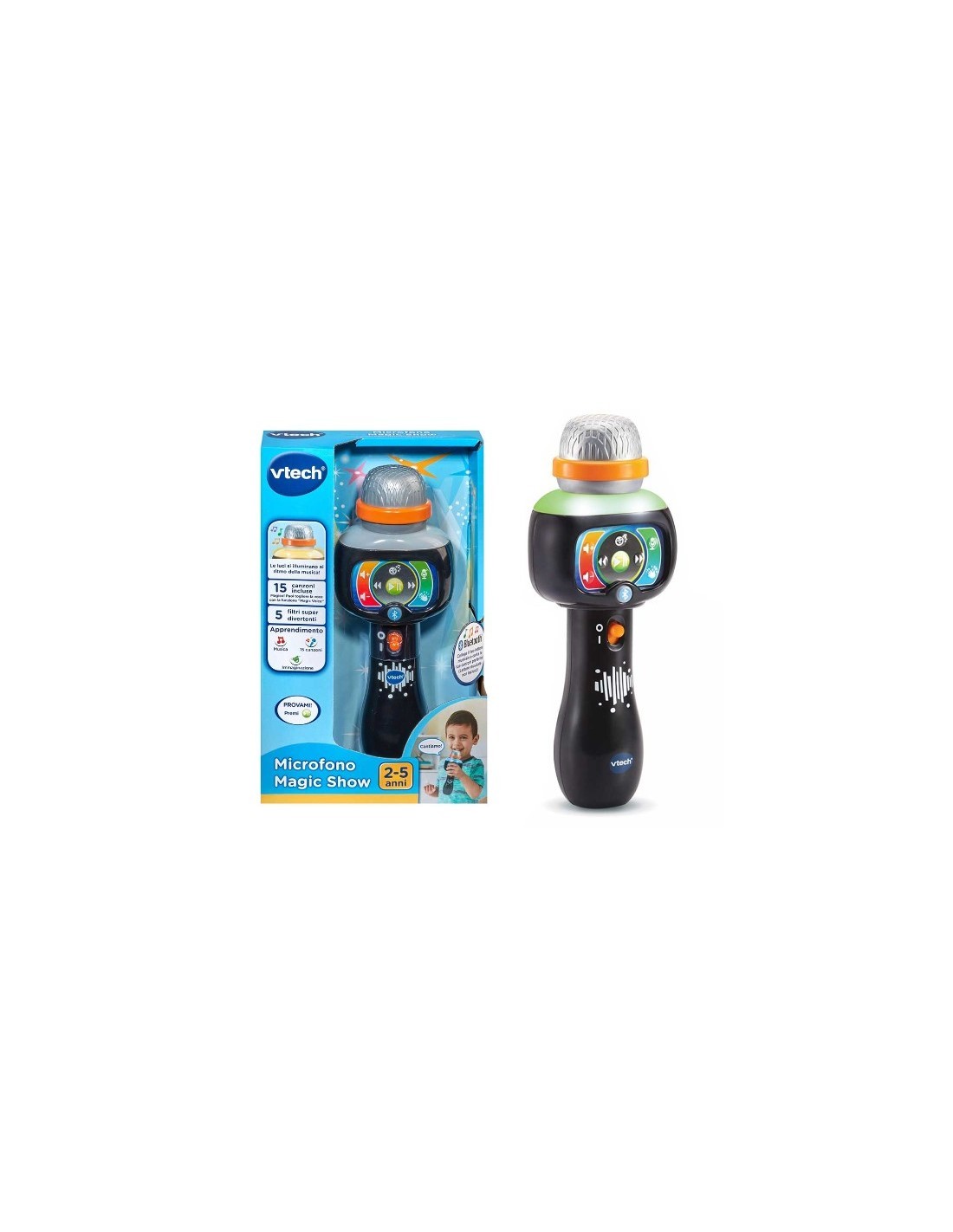 VTech Microfono Magic Show - Microfono Karaoke per Bambini 2-5 Anni
