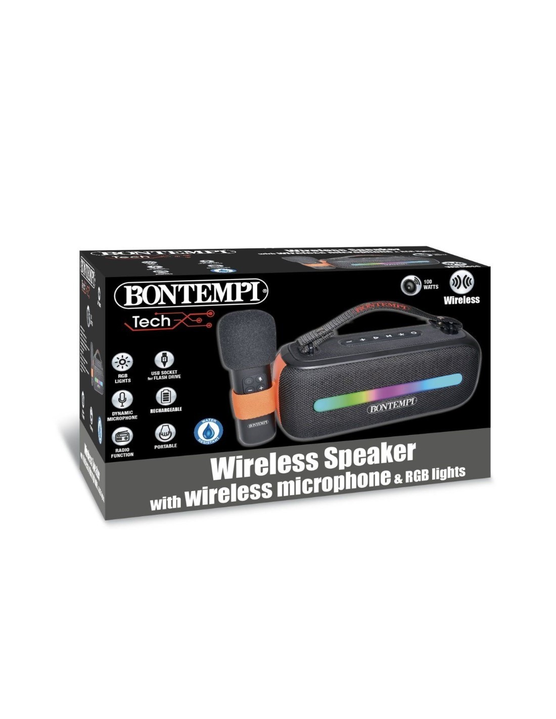 CASSA PORTATILE 491050 WIRELESS CON MICROFONO