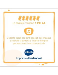 VTech Kidi DJ Drums - Batteria Elettronica Interattiva per Bambini 6+ Anni 2