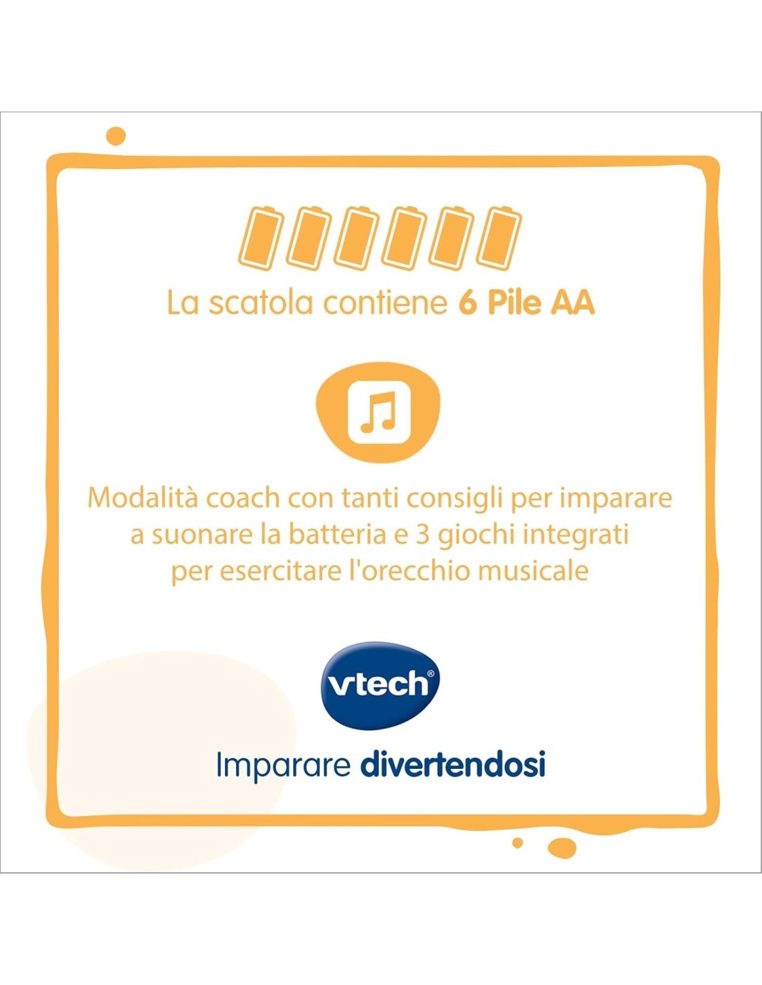 VTech Kidi DJ Drums - Batteria Elettronica Interattiva per Bambini 6+ Anni