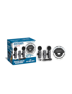 COPPIA MICROFONI WIRELESS CON ANELLO DI LUCE