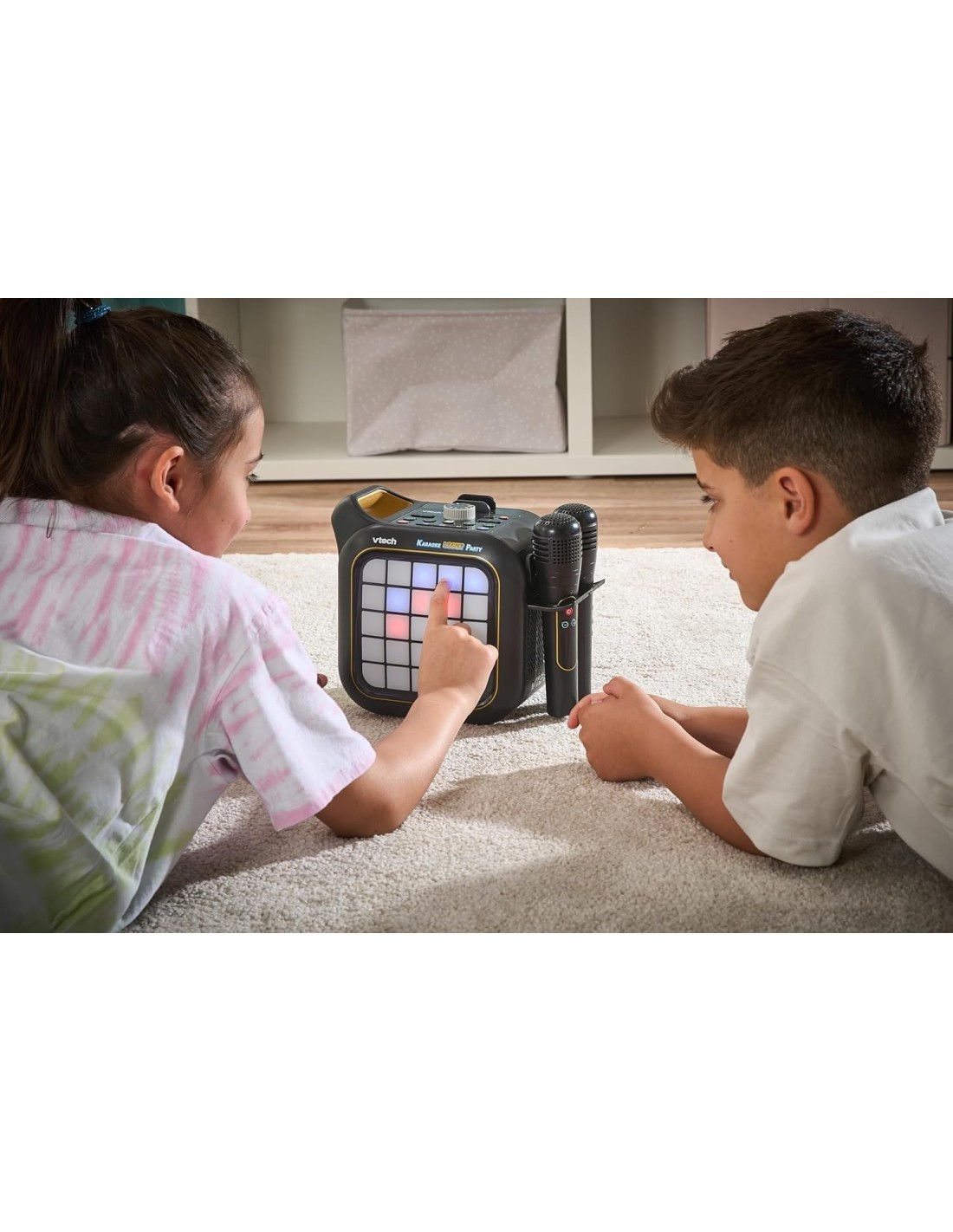 KARAOKE LIGHT PARTY, ALTOPARLANTE, BLUETOOTH, 2 MICROFONI, LUCI LED, EFFETTI VOCALI