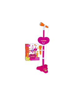 MICROFONO DA PALCO 404871 ROSA CON LUCI