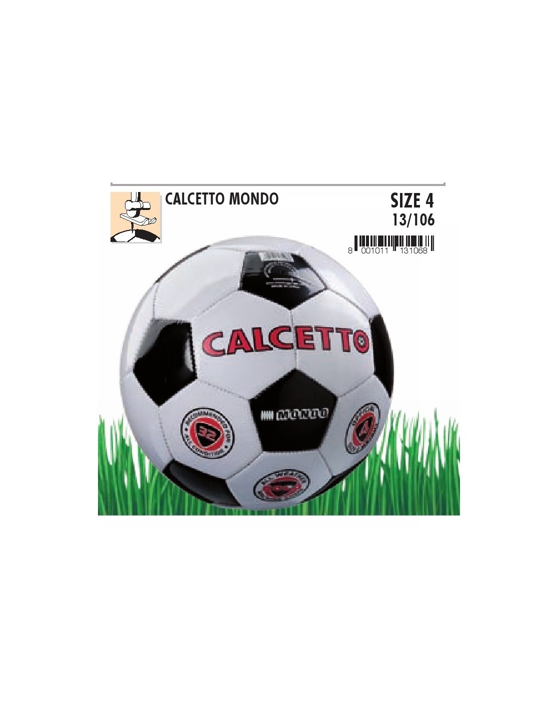PALLONE GOAL CUOIO MISURA 4 13832 SGONFIO su TreG Ingrosso