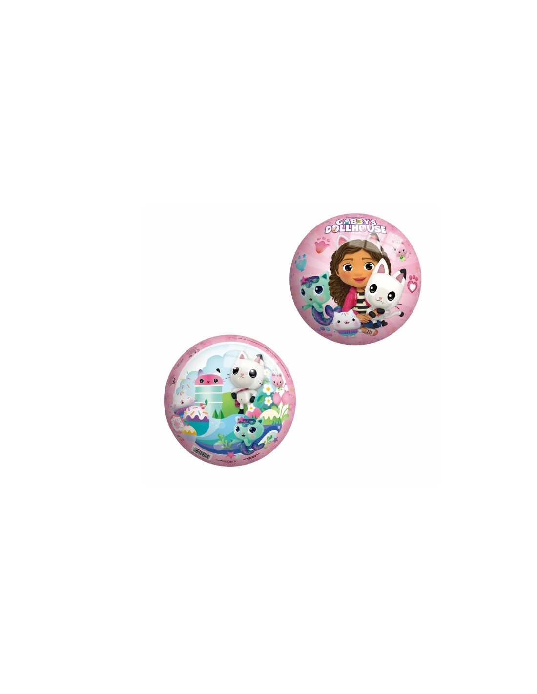 Pallone Gabby 22 cm, Palla da Gioco in Vinile Stampato Colorato, Motivo Licenza Gabby's Dollhouse, Divertimento per Tutte le Età