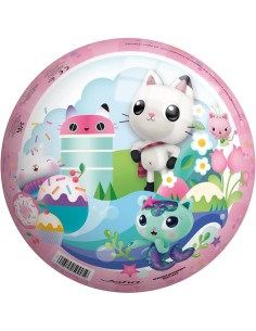 Pallone Gabby 22 cm, Palla da Gioco in Vinile Stampato Colorato, Motivo Licenza Gabby's Dollhouse, Divertimento per Tutte le Età