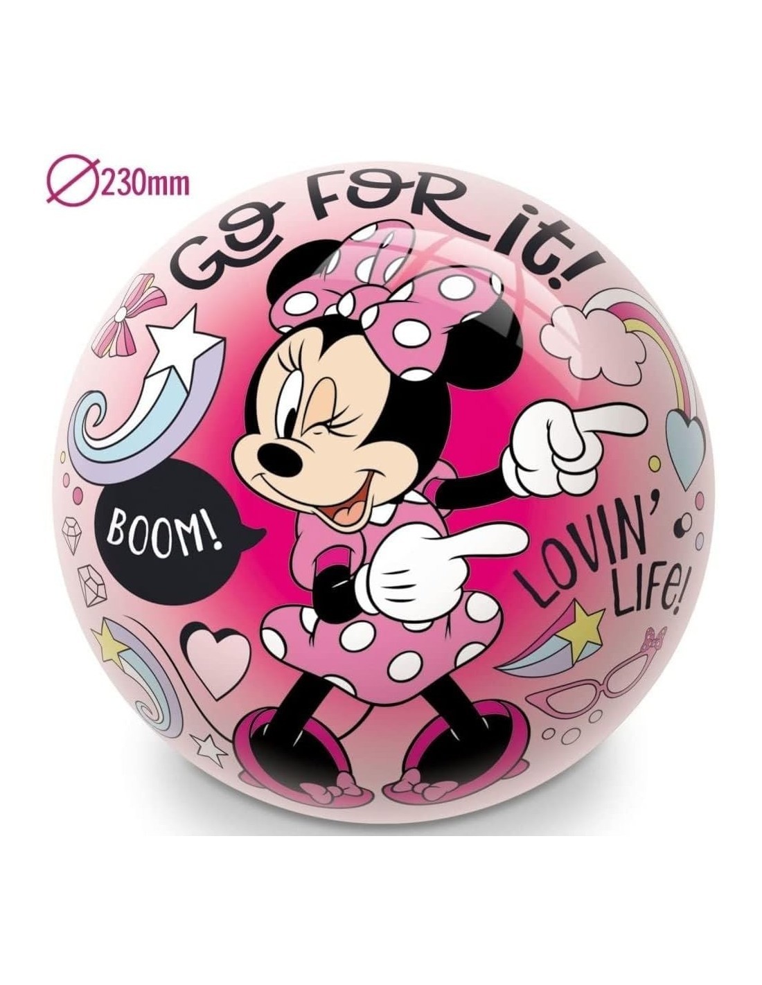 Minnie Pallone PVC, Giocattolo per Bambini, Resistente, Multicolore