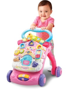 VTech Super Primi Passi Parlante 2 in 1 - Rosa, Gioco Educativo per Bambini 9-36 Mesi