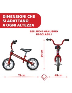 Chicco Balance Bike, Bicicletta Senza Pedali , Sella Manubrio Regolabili, Ultraleggero e Resistente, Pneumatici no Gonfiaggio