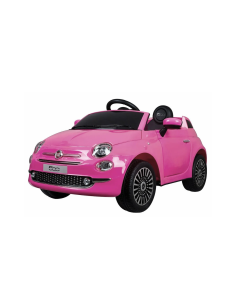 AUTO ELETTRICA CON TELECOMANDO, GIOCO BAMBINI FIAT 500 12V ROSA