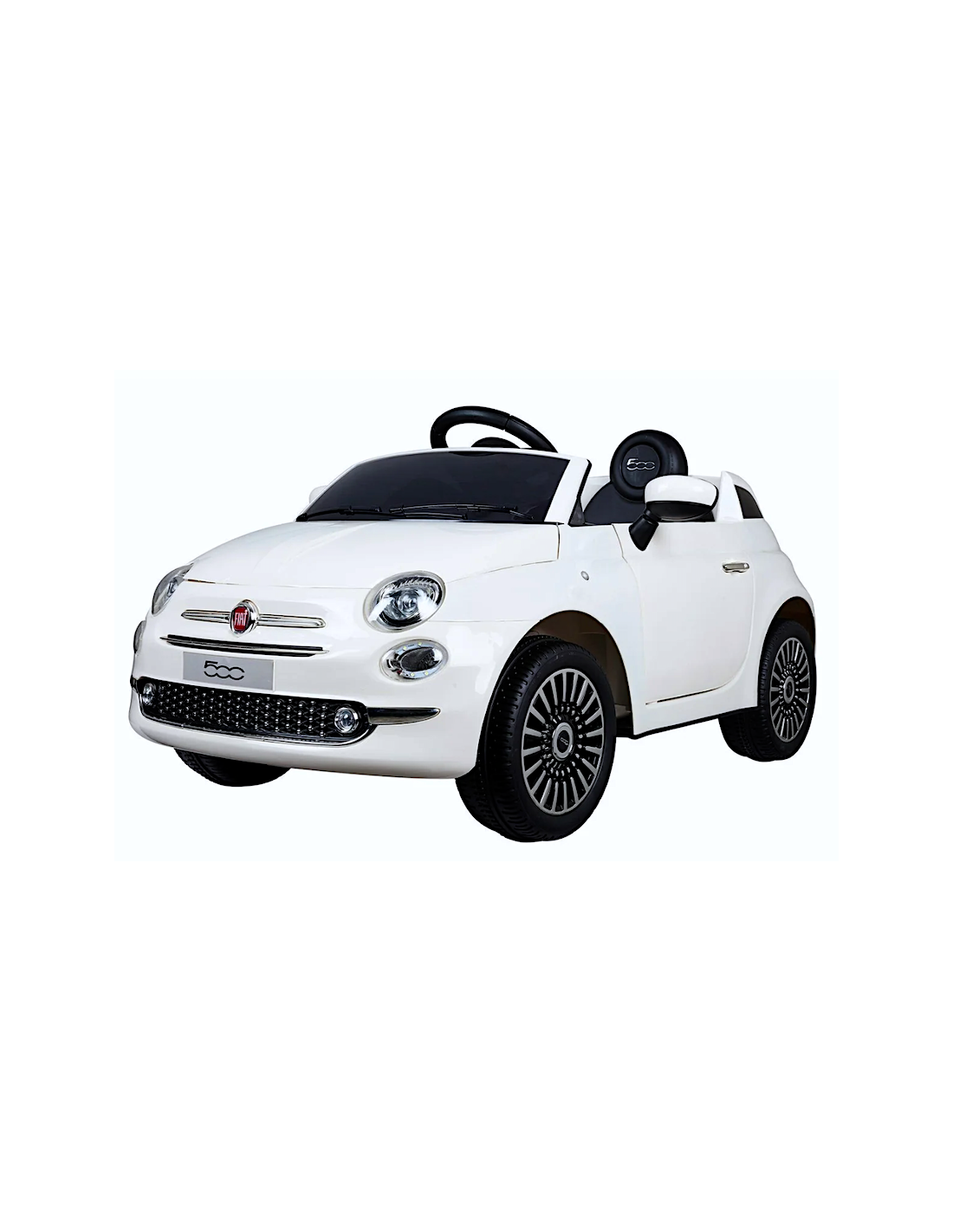 AUTO ELETTRICA CON TELECOMANDO, GIOCO BAMBINI FIAT 500 12V BIANCA