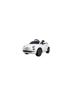 AUTO ELETTRICA CON TELECOMANDO, GIOCO BAMBINI FIAT 500 12V BIANCA 2
