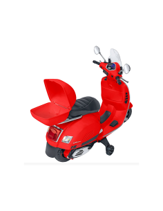 VESPA GTS, 12V, ROSSA, MOTO ELETTRICA BAMBINI CON TELECOMANDO