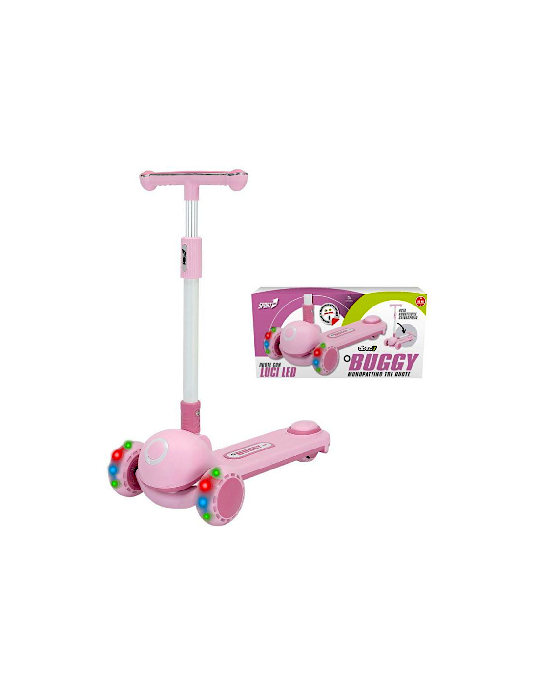 MONOPATTINO 707300171 BUGGY ROSA 3 RUOTE